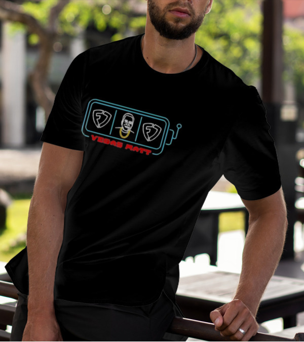 Vegas Matt Fanduel Casino Slot Machine Face Neon T-Shirt