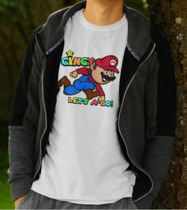Cincy Let's A-Go Mr Mario Cincinnati T-Shirt