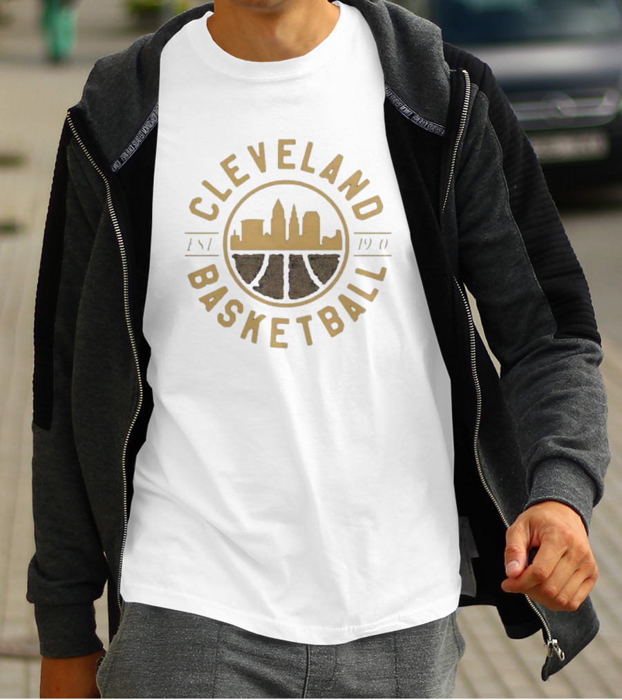 Cleveland Basketball Est 1901 Skyline Seal T-Shirt