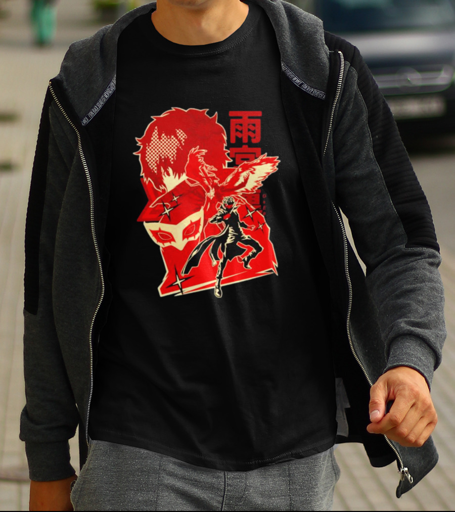 CODE NAME JOKER By Hypertwenty Persona Five Phantom Thief Art Red Japanese Text T-Shirt
