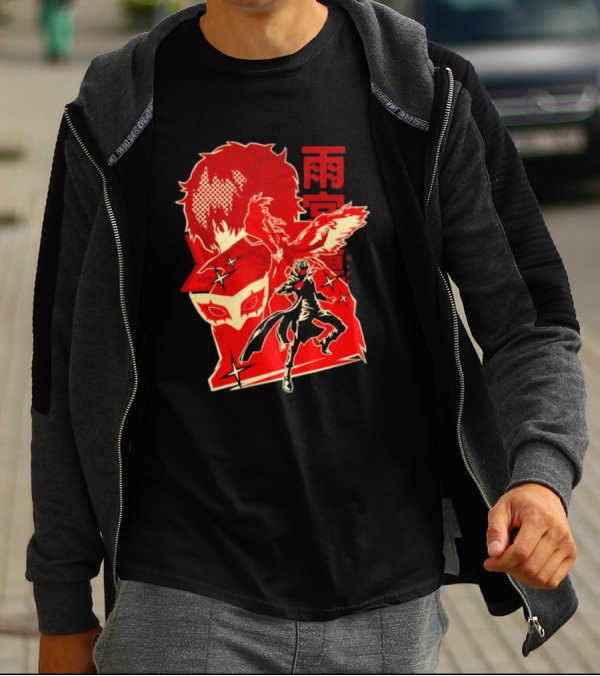 CODE NAME JOKER By Hypertwenty Persona Five Phantom Thief Art Red Japanese Text T-Shirt