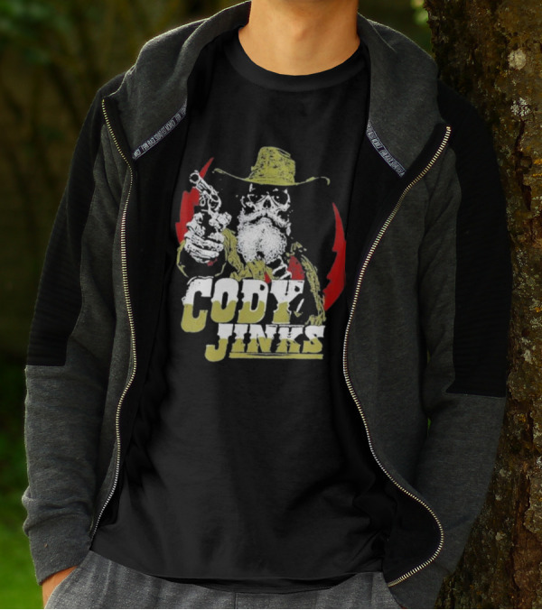 Cody Jinks Cowboy Thunder Lightning Skeleton Gunslinger T-Shirt