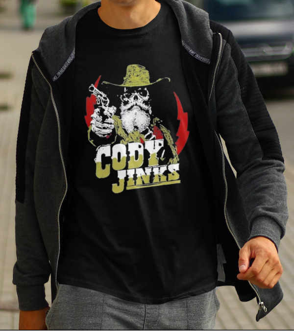 Cody Jinks Cowboy Thunder Lightning Skeleton Gunslinger T-Shirt
