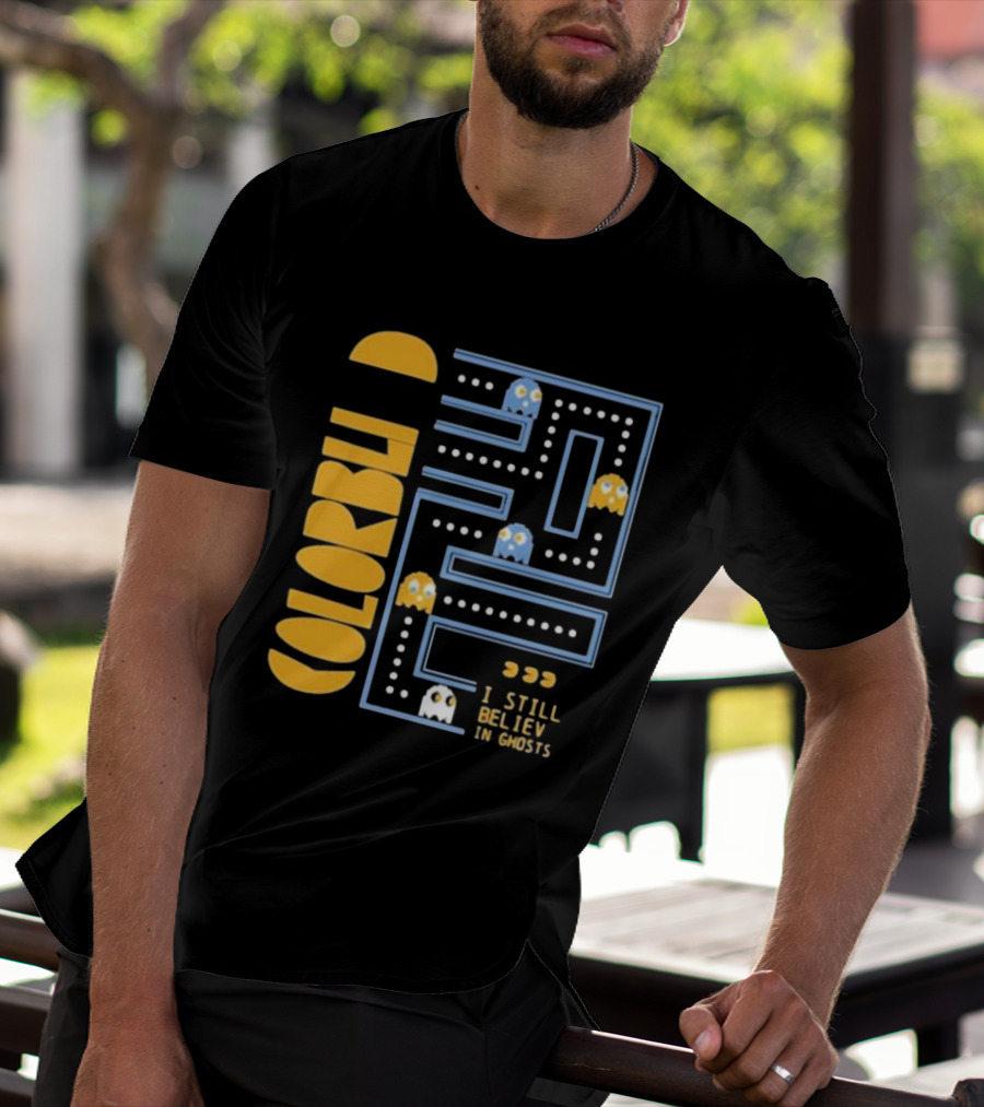 Colorblind I Still Believe In Ghosts Pac-Man Ghosts Maze T-Shirt