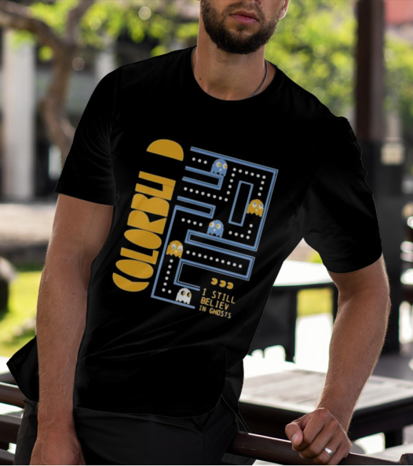 Colorblind I Still Believe In Ghosts Pac-Man Ghosts Maze T-Shirt