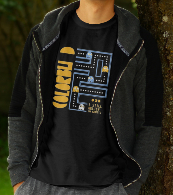 Colorblind I Still Believe In Ghosts Pac-Man Ghosts Maze T-Shirt