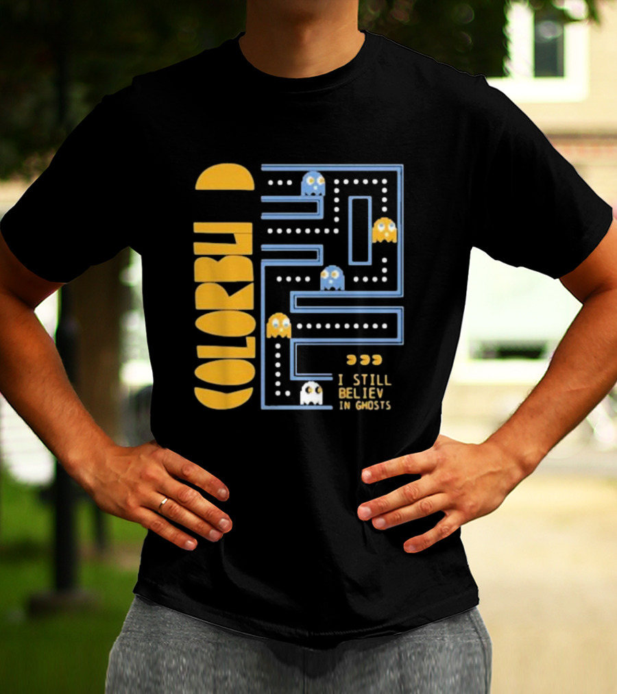 Colorblind I Still Believe In Ghosts Pac-Man Ghosts Maze T-Shirt