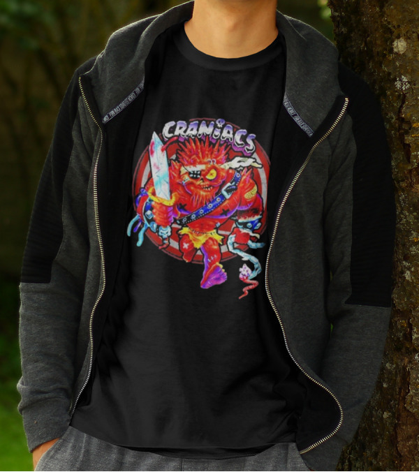 Craniacs Sonny Monster Warrior With Spiked Hair And Eye Patch Holding Sword T-Shirt