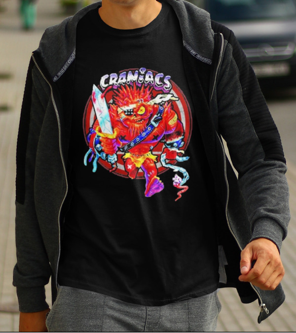 Craniacs Sonny Monster Warrior With Spiked Hair And Eye Patch Holding Sword T-Shirt