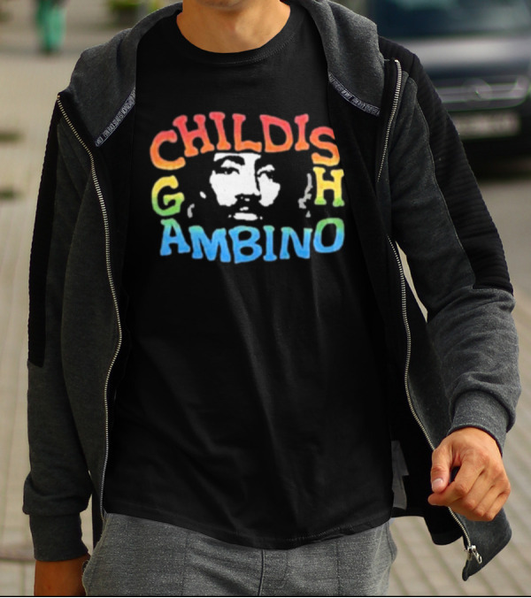 Childish Gambino Colorful Portrait The New World Tour T-Shirt