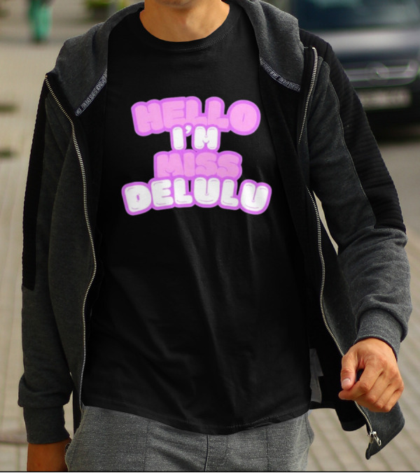 Flippa Hello I’m Miss Delulu Pastel Bubble Text T-Shirt