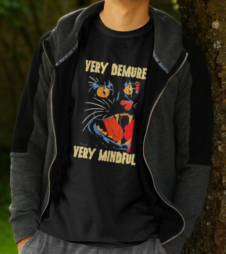 Very Demure Very Mindful Galactic Cat Face T-Shirt