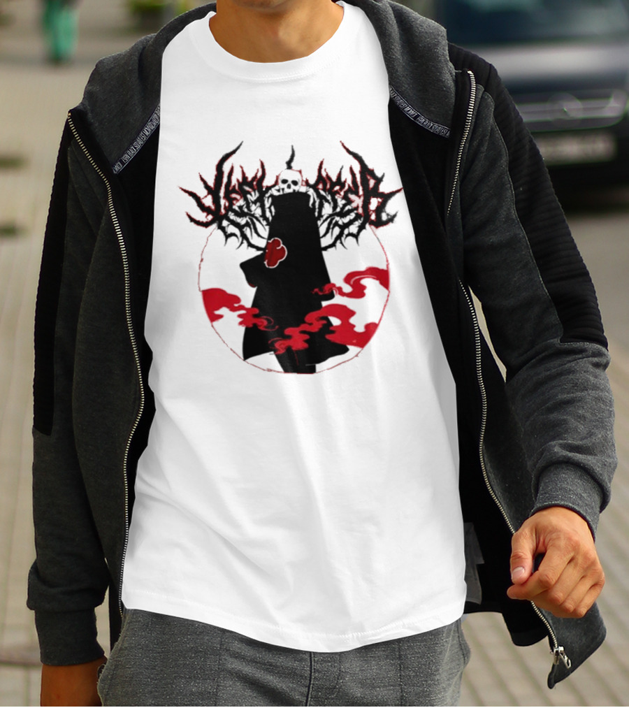 Left To Suffer Ninja Skull Shadow Red Cloud T-Shirt