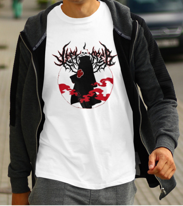 Left To Suffer Ninja Skull Shadow Red Cloud T-Shirt