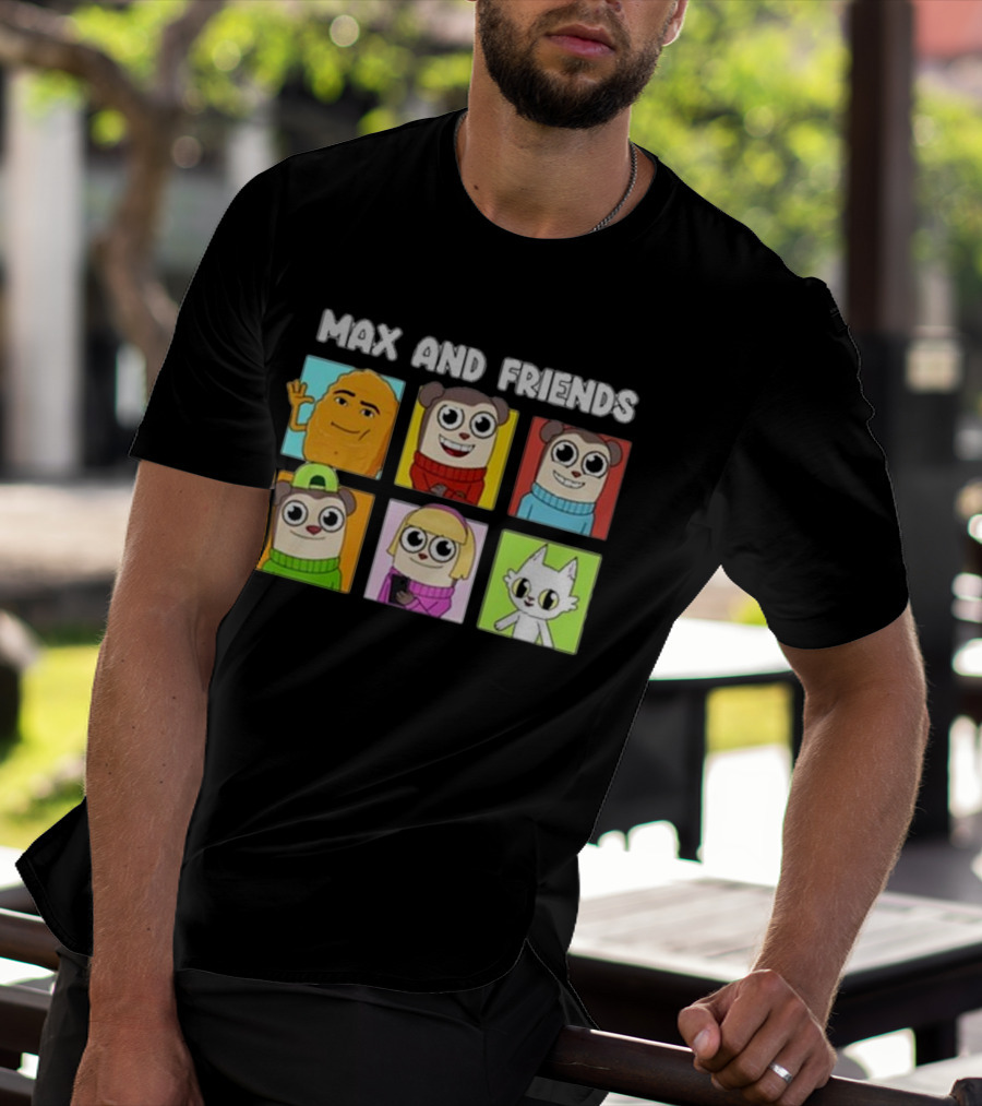 Max And Friends Cartoon Characters Collection T-Shirt