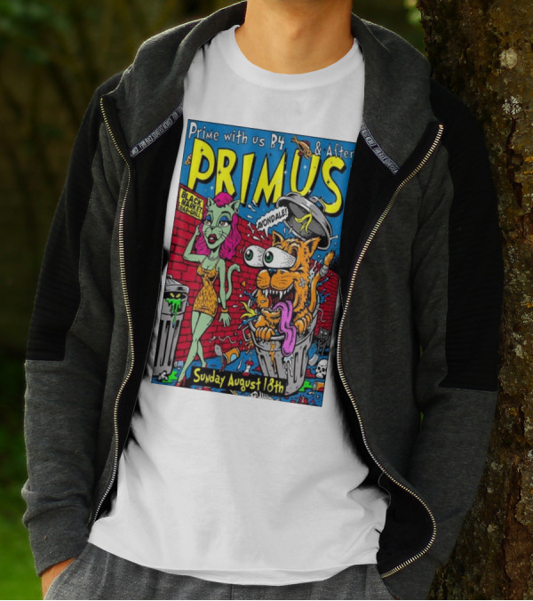 Primus Prime With Us B4 And After Avondale Brewing Black Market Bar Oakland Sunday August 18th T-Shirt