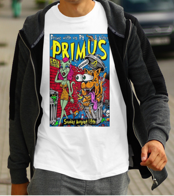 Primus Prime With Us B4 And After Avondale Brewing Black Market Bar Oakland Sunday August 18th T-Shirt