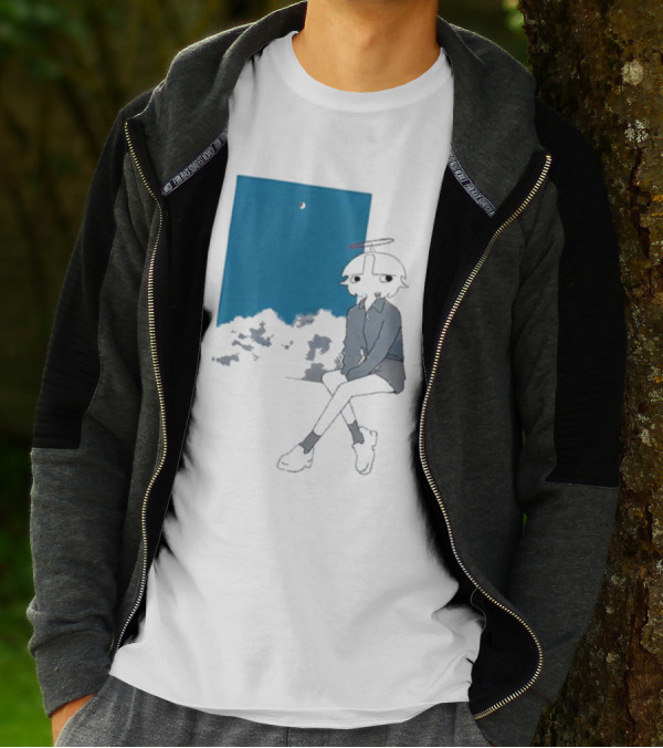 Chew Chew Store Shining Sitting By The Blue Window T-Shirt
