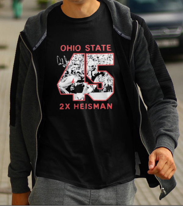 Ohio State Archie Griffin 45 2x Heisman Trophy Winner T-Shirt
