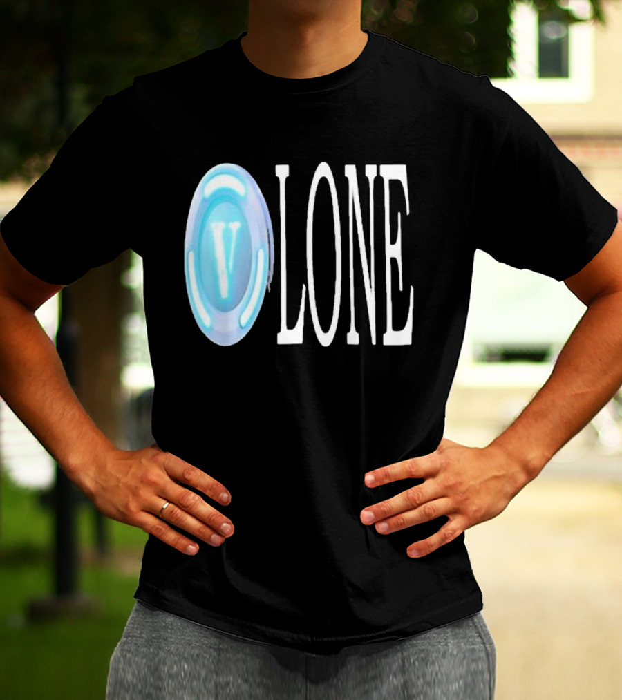 Bussinapparelco Vlone Vbuck Coin Icon And Text T-Shirt