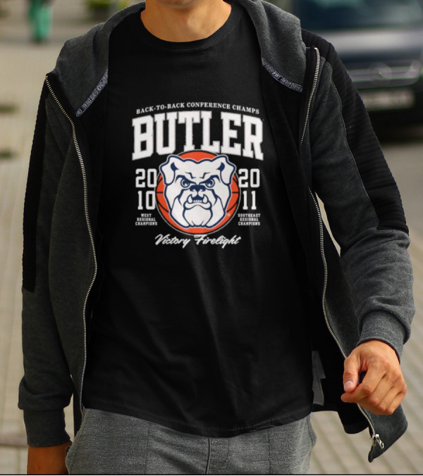 Back-to-Back Conference Champs Butler 2010 2011 Victory Firelight T-Shirt