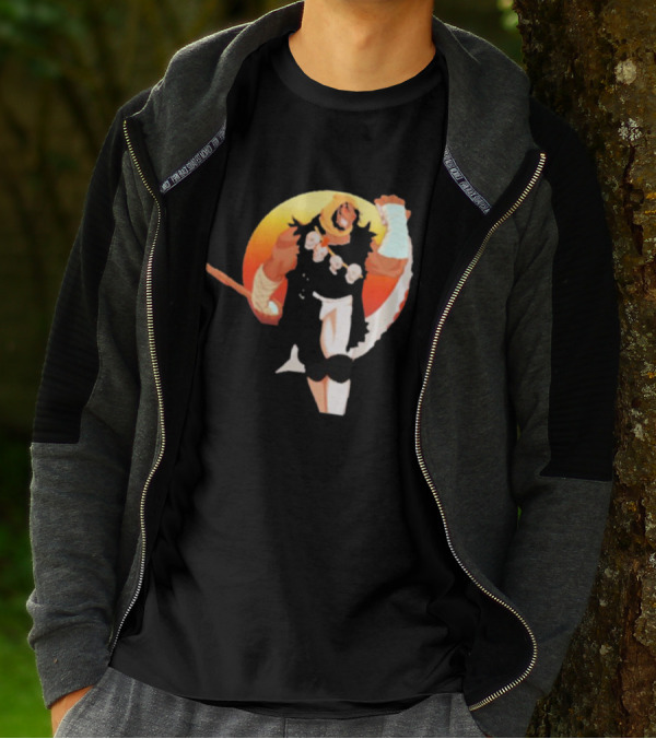 CALIFORNIA NIGHTMARE ISSUE #3 Fierce Warrior With Skulls And Sunset Background T-Shirt