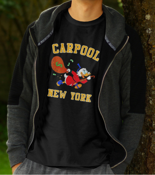 Carpool New York Scrooge McDuck Money Bag T-Shirt