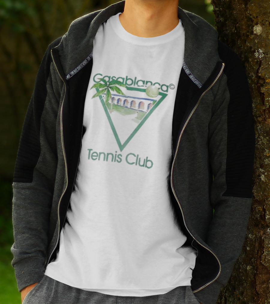 Casablanca Tennis Club Tropical Logo Triangle T-Shirt