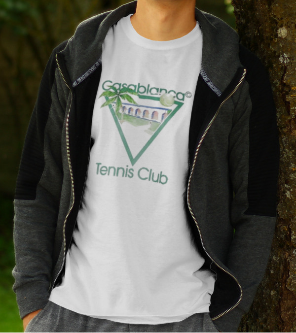 Casablanca Tennis Club Tropical Logo Triangle T-Shirt