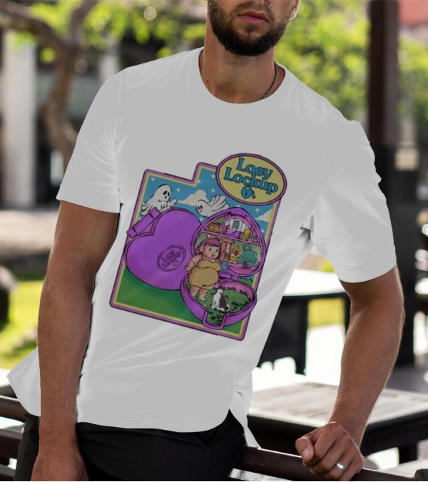 Loey Lane Loey Lockup Heart-Shaped Haunted Toy With Ghosts And Puppy T-Shirt