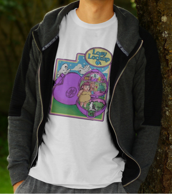Loey Lane Loey Lockup Heart-Shaped Haunted Toy With Ghosts And Puppy T-Shirt