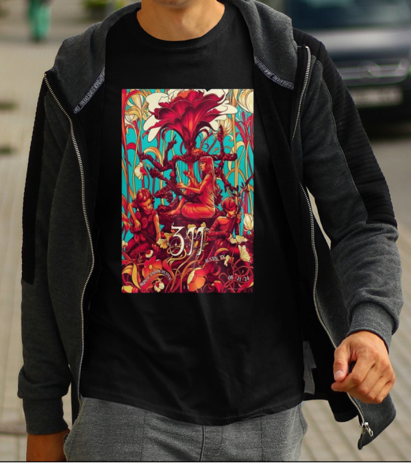 311 Moody Amphitheater Austin TX 08 21 24 Art Nouveau T-Shirt