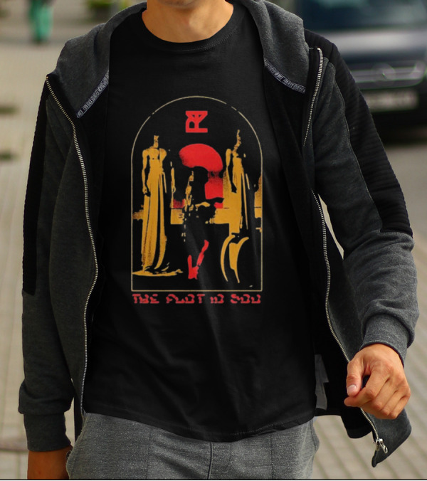 The Plot In You TPIY Long Red Question Mark Roman Statue Arch T-Shirt