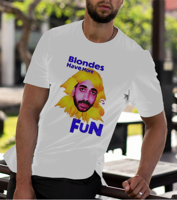 Blondes Have More Fun Face Yellow Hair T-Shirt
