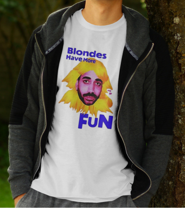 Blondes Have More Fun Face Yellow Hair T-Shirt