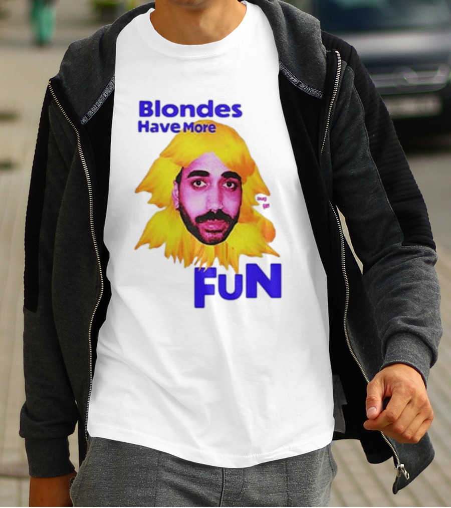 Blondes Have More Fun Face Yellow Hair T-Shirt