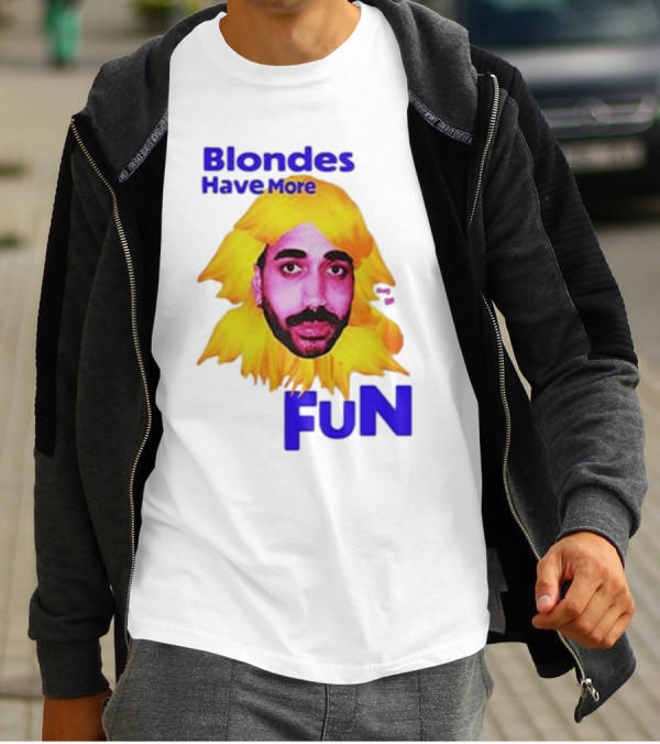 Blondes Have More Fun Face Yellow Hair T-Shirt