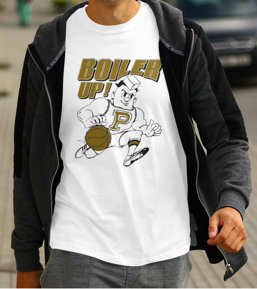 BOILER UP Basketball 70's Mascot P T-Shirt