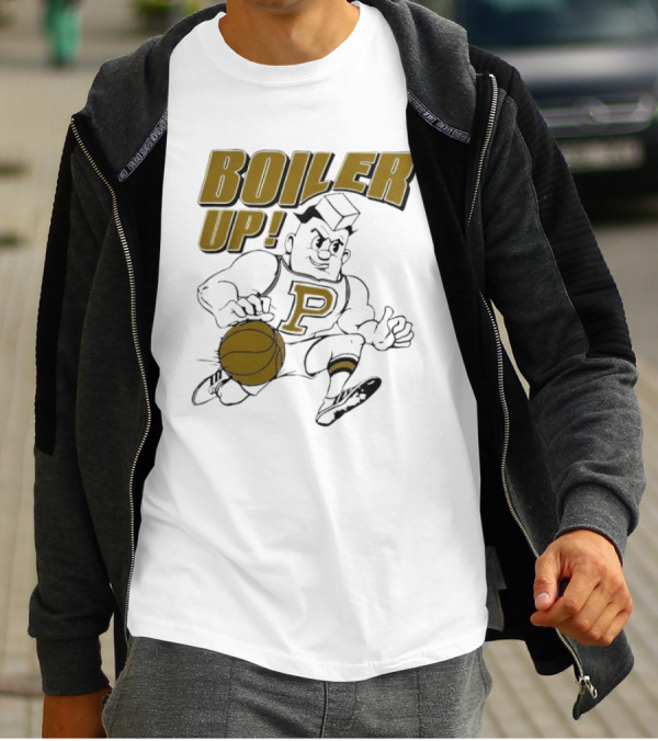 BOILER UP Basketball 70's Mascot P T-Shirt