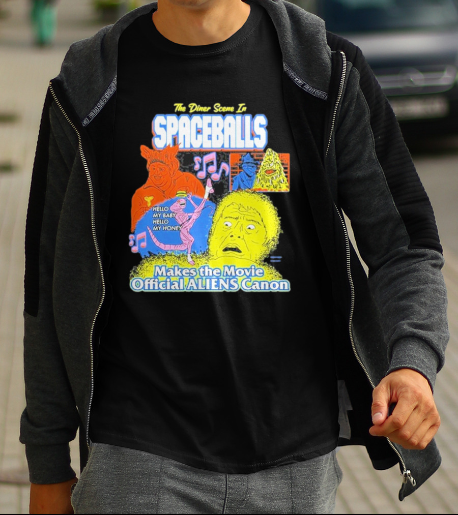 Spaceballs The Diner Scene Makes The Movie Official Aliens Canon T-Shirt