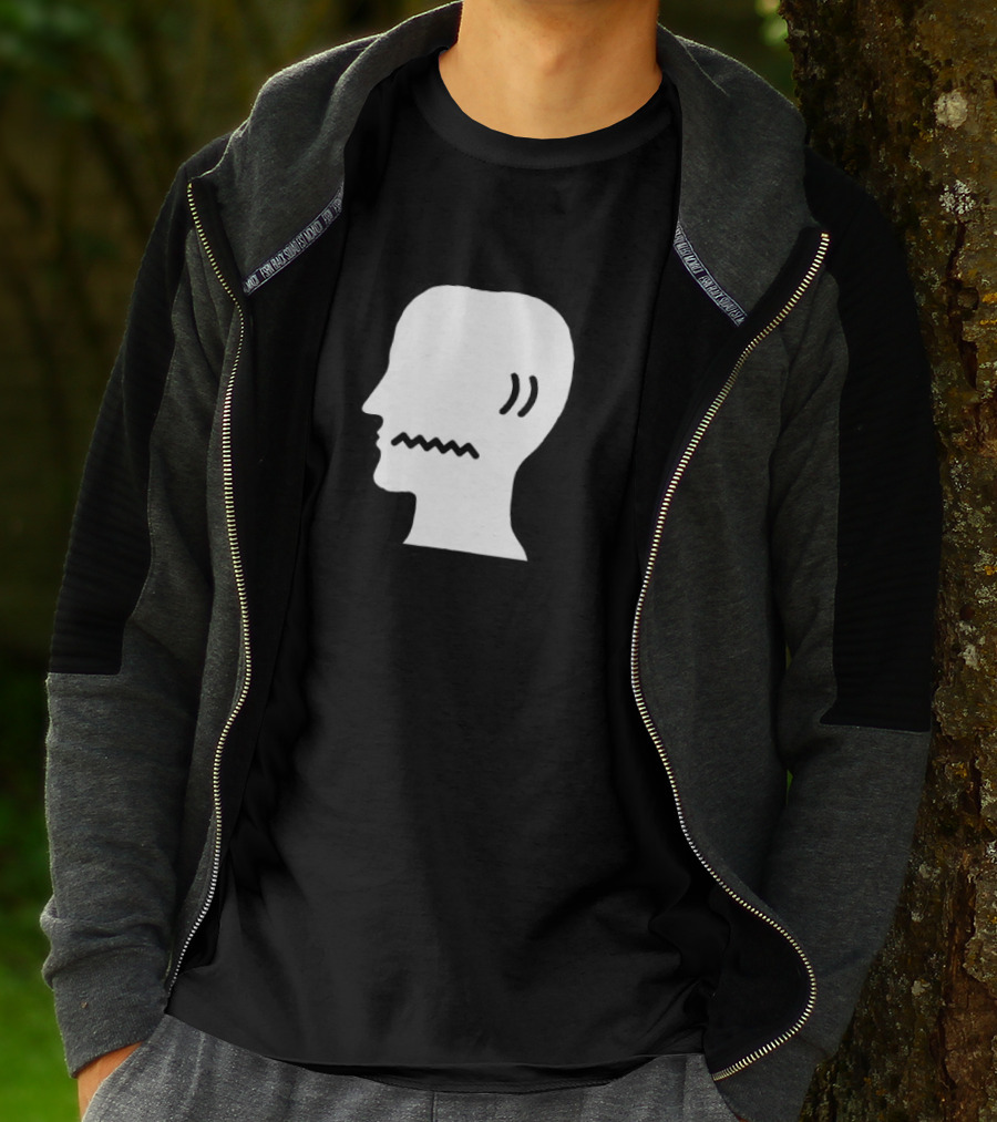 Brain Dead Head Profile Icon With Zigzag Mouth T-Shirt