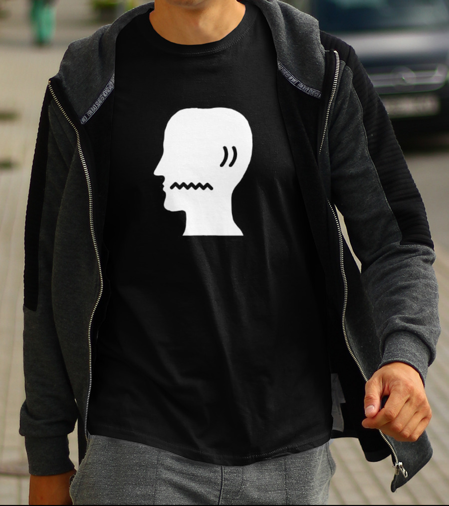 Brain Dead Head Profile Icon With Zigzag Mouth T-Shirt