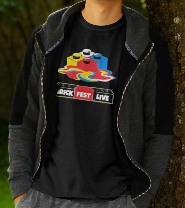 Brick Fest Live Colorful Blocks Event T-Shirt