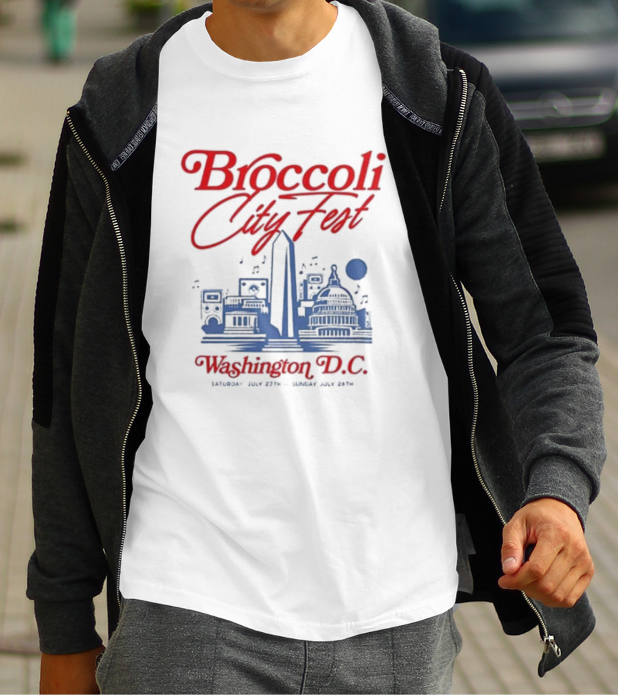 Broccoli City Fest Washington D.C. Skyline July 27-28 T-Shirt