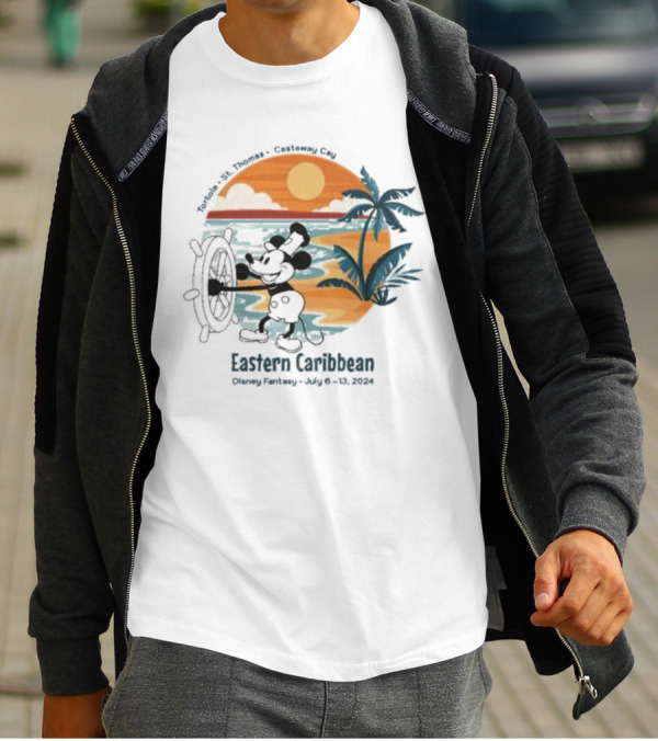 Tortola St. Thomas Castaway Cay Eastern Caribbean Disney Fantasy July 6-13 T-Shirt