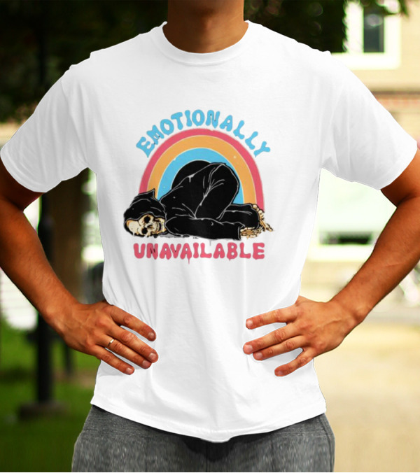 Emotionally Unavailable Skeleton Rainbow T-Shirt