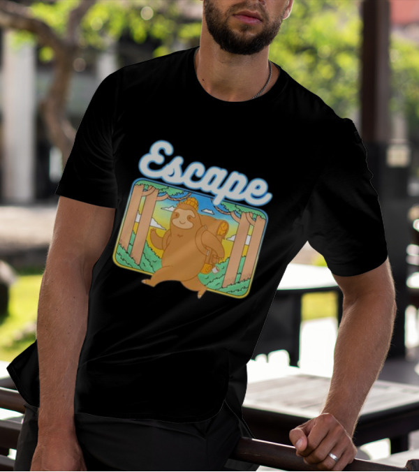 Escape The Ordinary Sloth Walking Through Nature T-Shirt