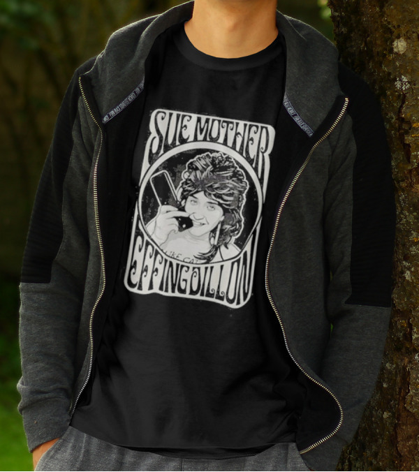 Sue Mother Effing Dillon Retro Style Graphic With Illustrated Character T-Shirt