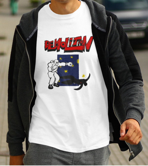 Demolition Extremely Good Boxing Punch Against Starry Night Shadow T-Shirt