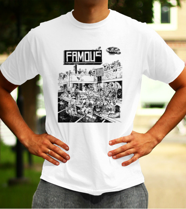Famous Stars Chaos Scene In Urban Streetscape T-Shirt